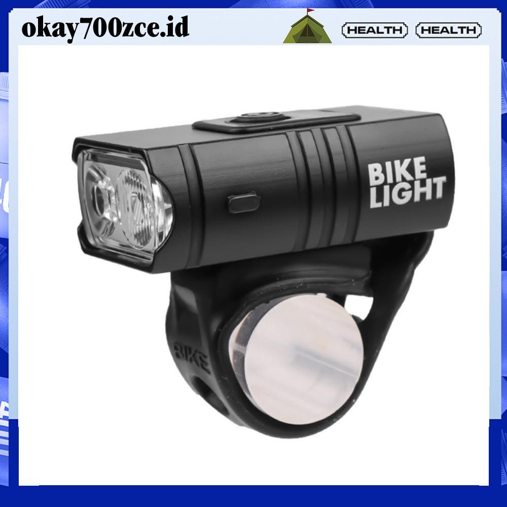 [OKA-id] MTB Front Lamp 800LM 6 Modes Bicycle Light USB Rechargeable