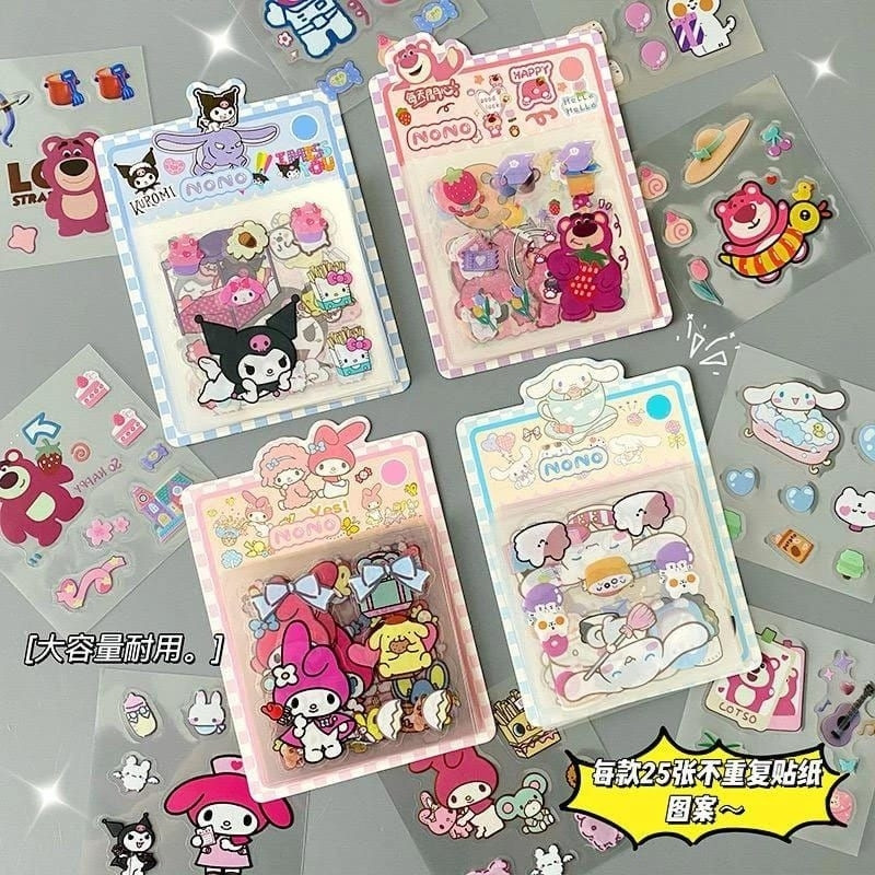 

Toysgallery88 25 lembar STICKER SANRIO/LOTSO/MELODY AESTHETIC DIY DAIRY BOOK/TUMBLER/CASE/LAPTOP
