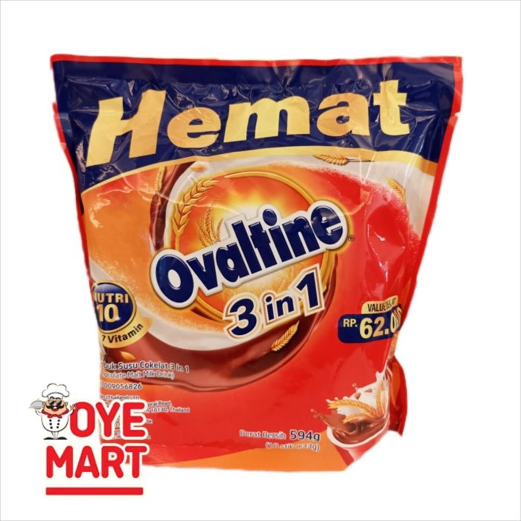 

OVALTINE CHOCOLATE MALT MILK DRINK 3 IN 1 33GR/ SUSU BUBUK COKLAT STIK