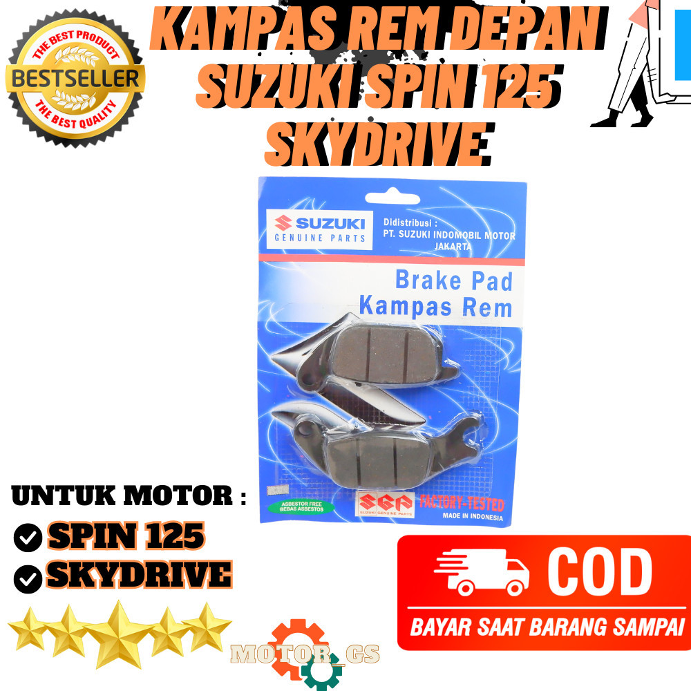 Kampas Rem Depan Spin 125 & Skydrive - Kampas Rem Suzuki Spin 125 - B025G MOTOSHOP