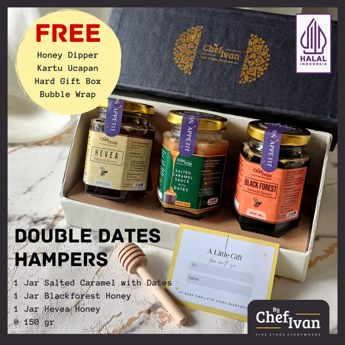 

DISKON Double Honey Dates Hampers Madu dan Selai Kurma Parcel Sehat Gift Set