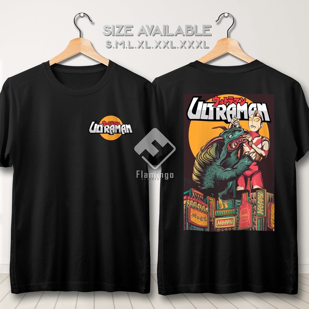 Kaos Ultraman x Monster Baju Anime Manga Tokusatsu Jepang Cotton Combed 30s - TFA1952