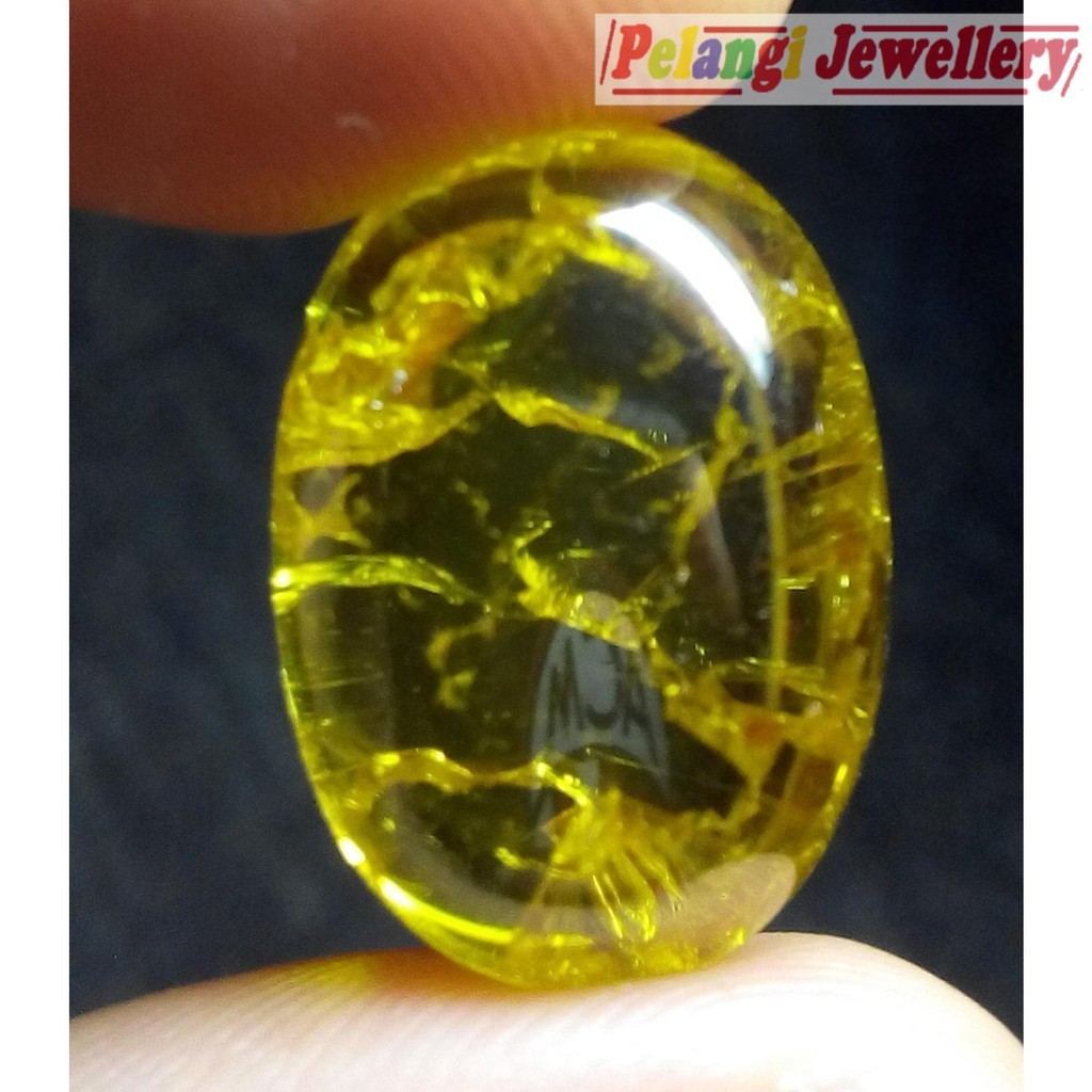 Batu Akik Yellow Citrine Pecah Seribu HQ