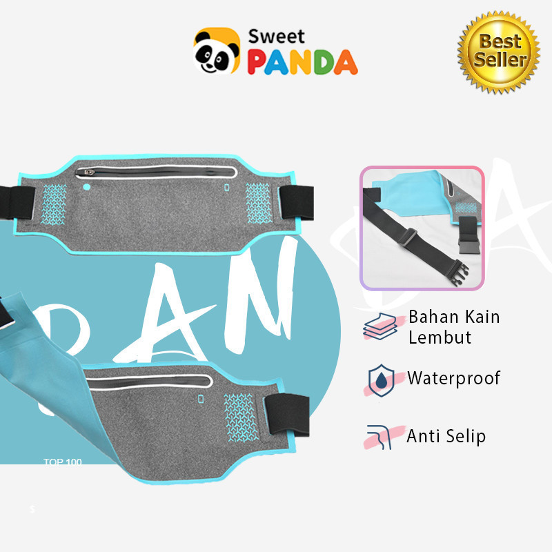 SweetPanda Sangat tipis Tas Pinggang Olahraga Tas Ponsel Lari Peralatan Luar Ruangan Pria dan Wanita