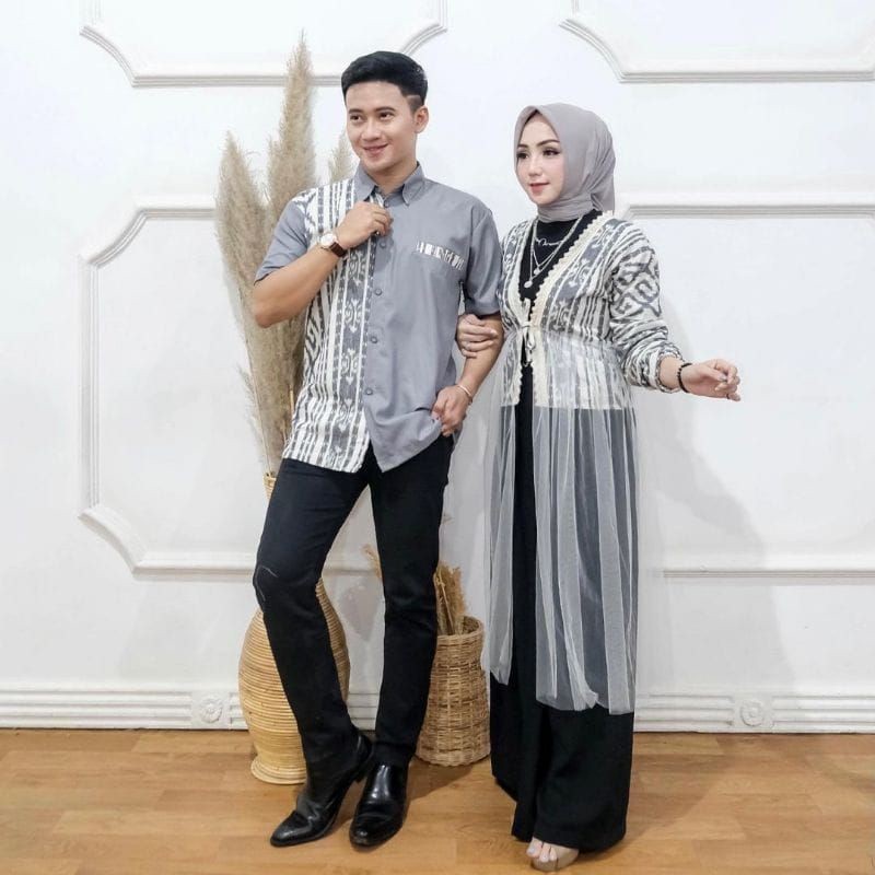 baju tenun blangket etnik asli seragam set couple keluarga pesta kondangan prewedding kantor tunik d