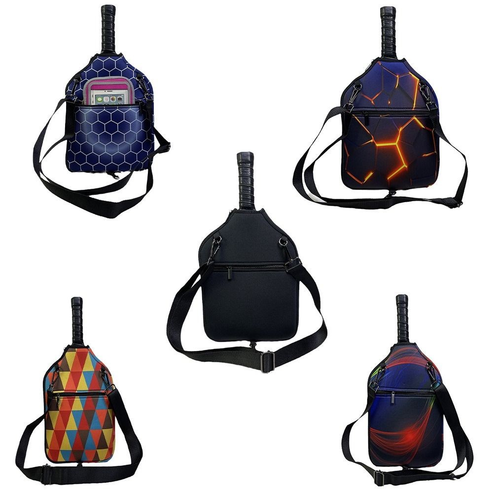 Neoprene Pickleball Racket Sleeve Zipper Holder Single Shoulder Strap Pickleball Paddle Covers Water