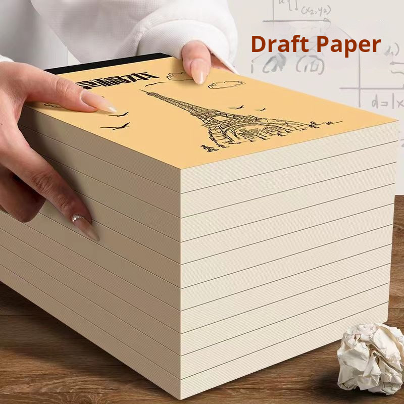 

Thickened 100 Pages Draft Paper For College Students High School Students Blank 22X14CM Notebook For Mathematical Computation
