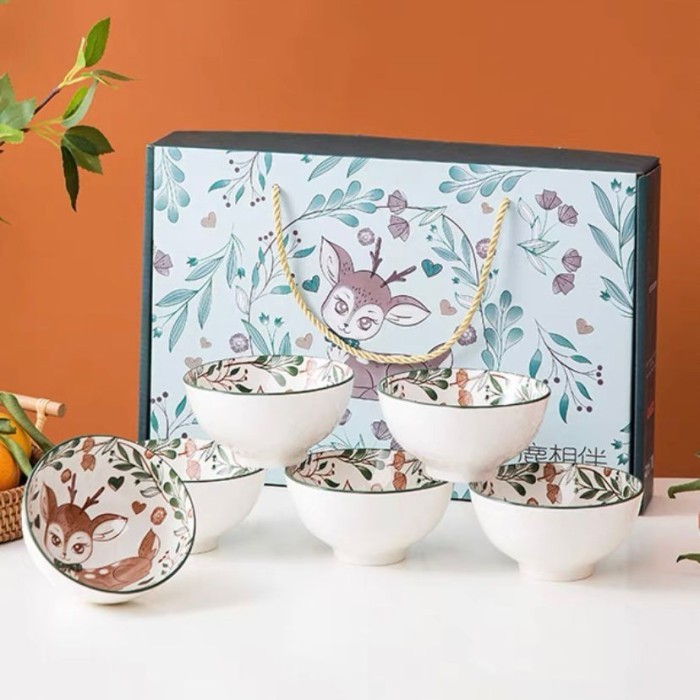 

Japanese Bowl set isi 6 / paket hadiah hampers souvenir mangkok jepang - Rumi set