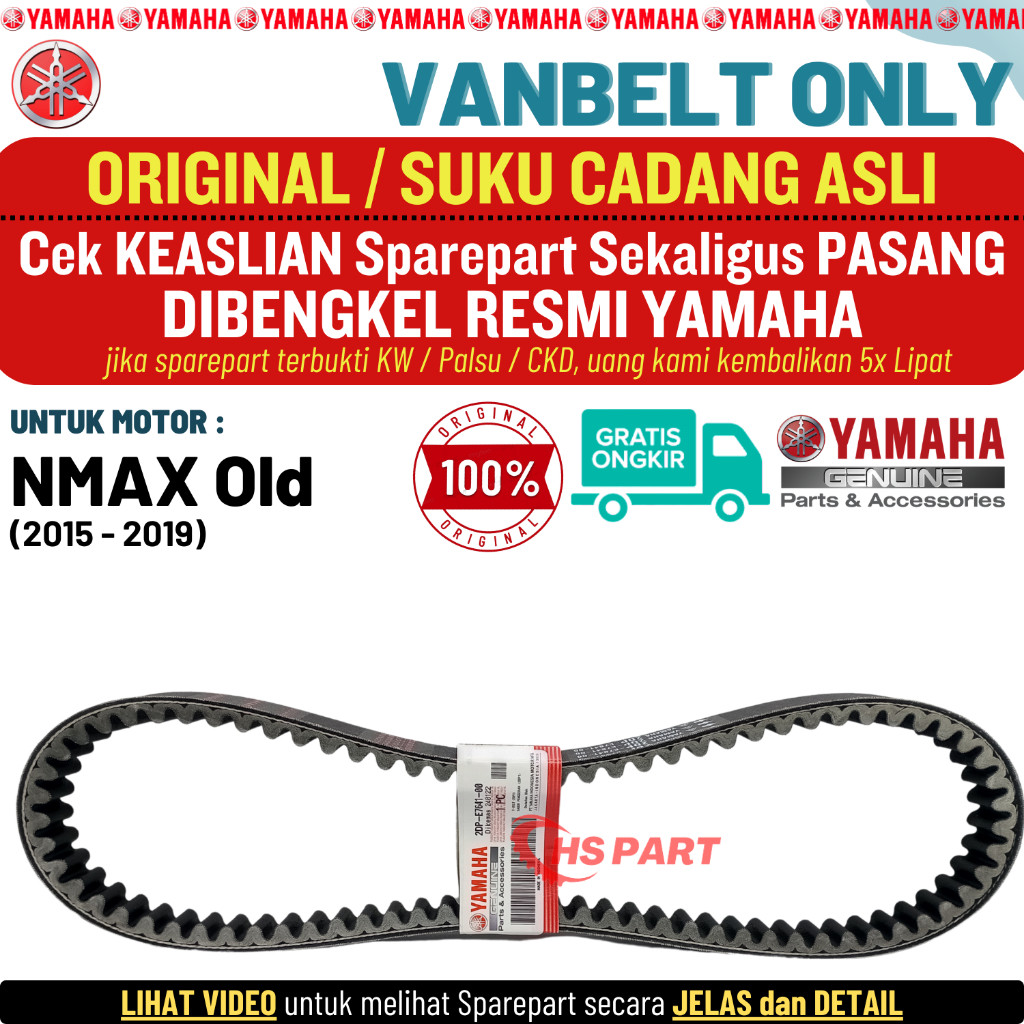 Vanbelt Nmax Old Original Yamaha , Vbelt Nmax Original Yamaha , Roller Nmax Old Original Yamaha , Gr