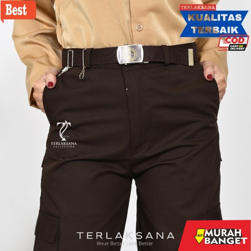 celana cargo panjang pria CELANA PDL PRAMUKA Cargo Celana Gamblok Pramuka SMP SMA