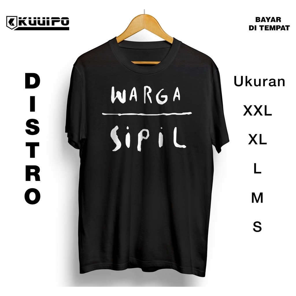 Kaos Distro / Baju Warga sipil Sederhana / kaos warga sipil / kaos cowok kaos cewek / baju cowok baj