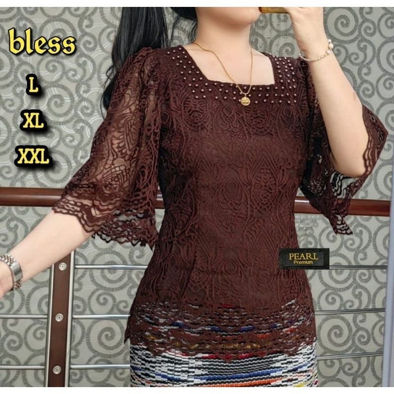 TTS  BLUS BROKAT DEWASA /ATASAN KEBAYA PESTA WANITA KONDANGAN MUTIARA