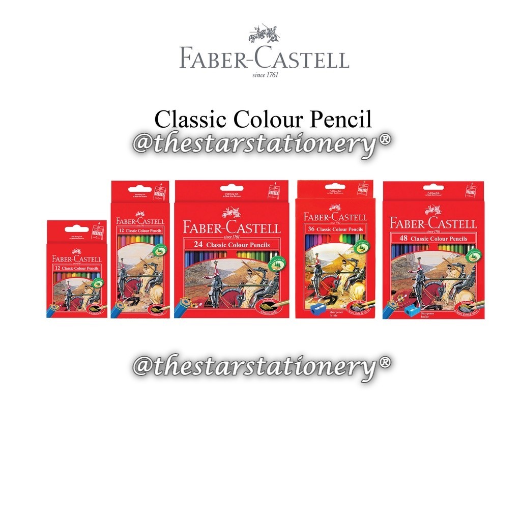 

(1 Set) Pensil Warna Faber-Castell Classic 12W 24W 36W 48W / Classic Colour Pencils Faber Castell