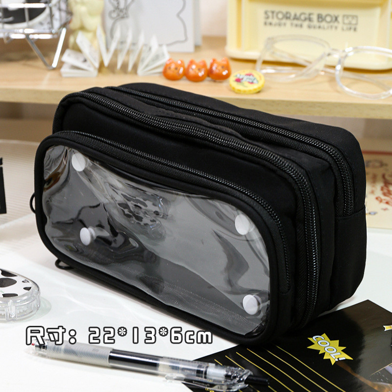 

Kotak Pensil Ransel Kartun/Kotak Alat Tulis Transparan/Alat Tulis Sensor Tinggi Sederhana