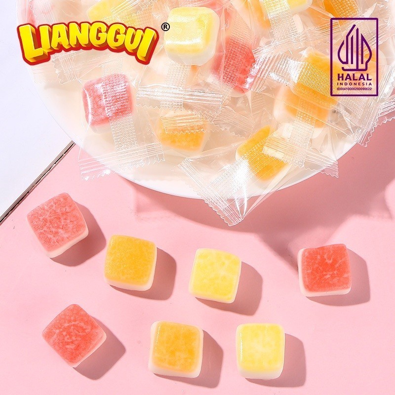 

[Barang terlaris] HALAL LIANGGUI SOFT CANDY MANGO&ORANGE&STRABERRY Permen Lunak Rasa Buah Buahan Permen Viral best Seller