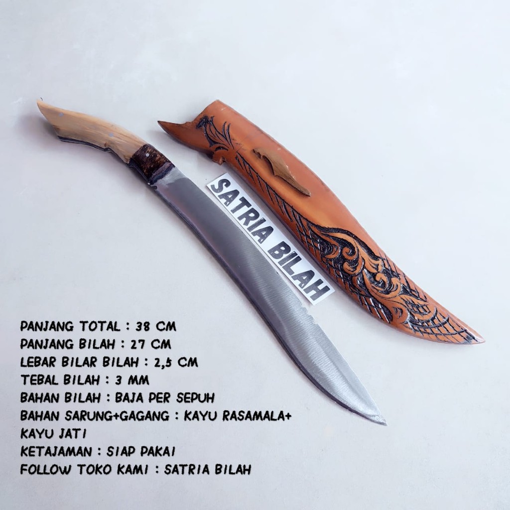 PISAU CIBATU Pisau sembelih zelsa ukir full tank super tajam