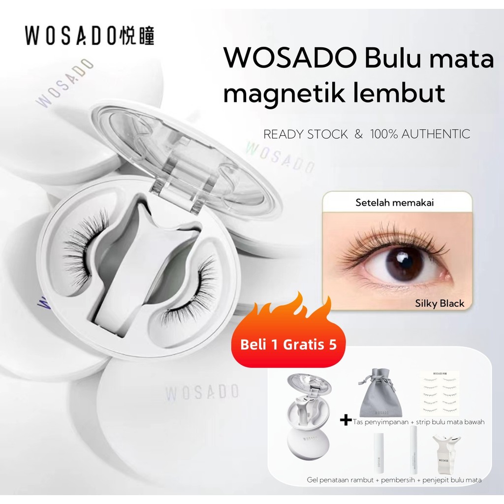 Ready Stok Wosado Magnetic Eyelash Bulumata Magnet wosado eyelashes