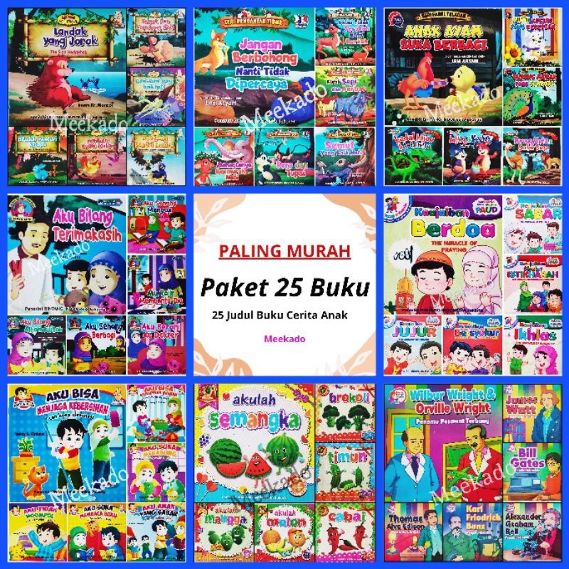 

Grosir paket 25 Buku Cerita Dongeng Anak Berwarna Murah Meriah