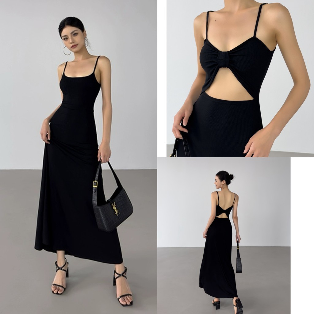 Black Party Dress For Women Elegant Plus Size Sexy Dress Backless Fitted Long Summer Cocktail Dress 
