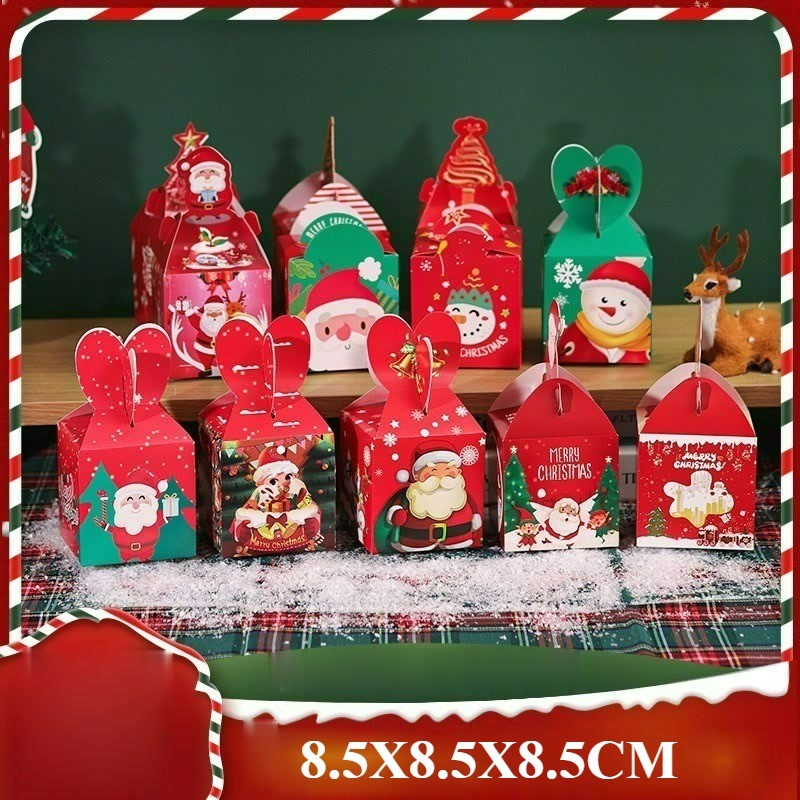 

Kotak Natal Box Souveniir Natal Merry Chrismast 8.5cm Kotak Hadia Natalan Box Permen Box Apel Koatak Apel Natal