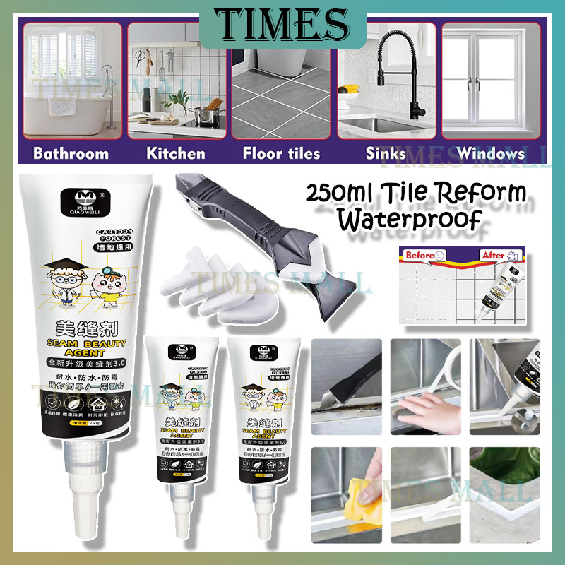 250ml Tile Reform Waterproof / Waterproof Pengisi Celah Nat Keramik Ubin Anti Jamur/Pengisi Celah Ke