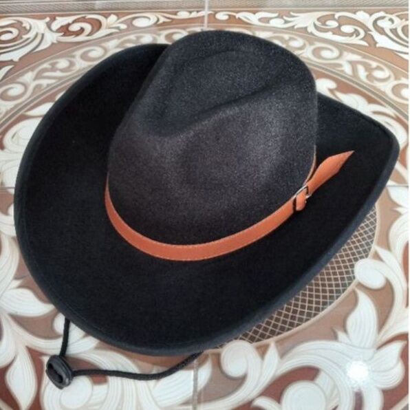 Topi koboy laken tali gesper