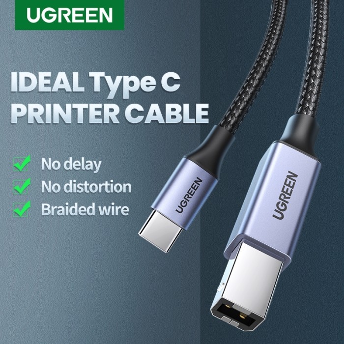 Ugreen Kabel Printer Scanner USB Type C Male to USB Type B Male - 1.5 Meter