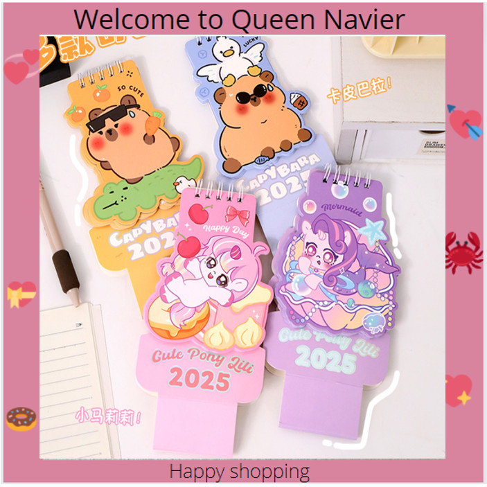 

QN - Kalender capybara pony 2025 Calenders table cute