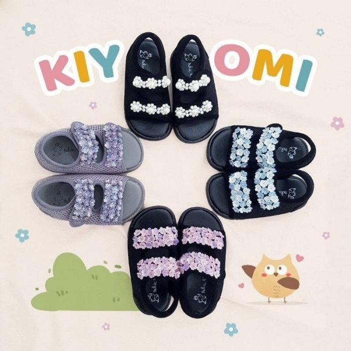 OWLIE ELLIE Kiyomi Kids Sandal | Sandal Anak Perempuan Sakura Flower Beads