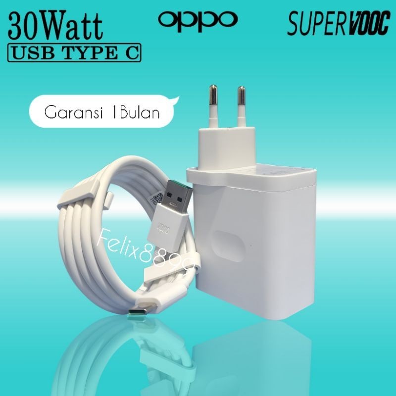 Charger Oppo Reno 4 5F Original 30W Usb Type C