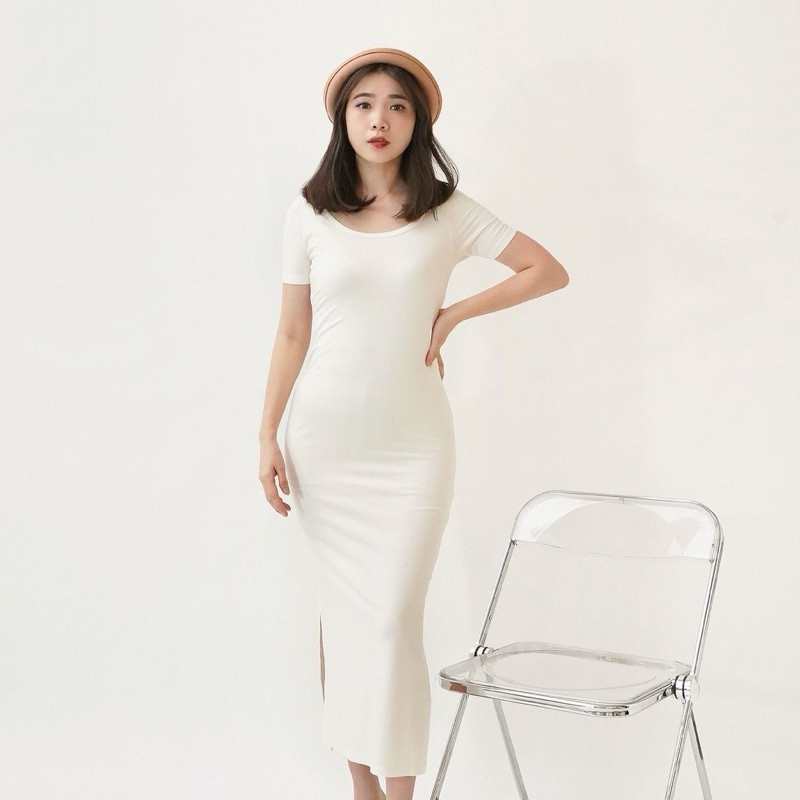 RH - RGW DRESS BODYCON WANITA RINA / Dres Maxi SIMPLE / DRESS MIDI BODYCON KOREAN WANITA / DRESS SLI