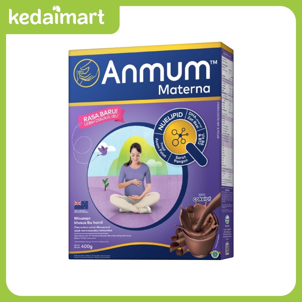 Anmum Susu Ibu Hamil Bubuk Rasa Coklat Materna 400 Gram