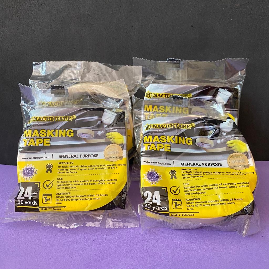 MASKING TAPE NACHI 24MM/ISOLASI KERTAS/LAKBAN KERTAS 24MM/ISOLASI NACHI