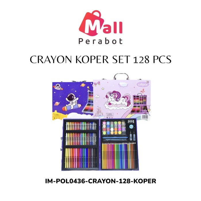 

Andma Crayon Anak Set Isi 150 208 Pcs Pensil Warna Alat Lukis Set Krayon - Merah Muda, 150 PCS