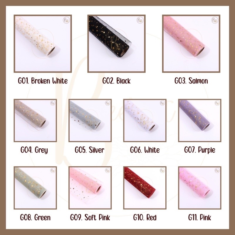 

Kertas Bunga Jaring Bintang Roll Flower Wrapping Paper Pembungkus Buket Bunga G