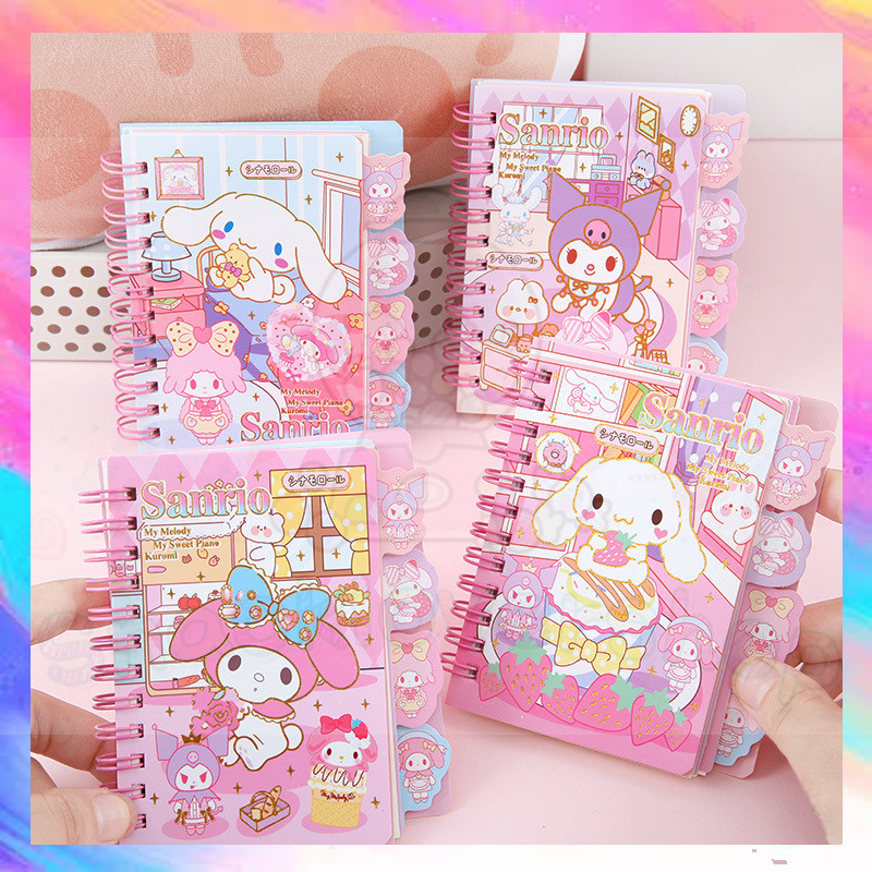

Notebook Ring Buku Diary Aesthetic Buku Catatan Coil Book Sanrio Kuromi Melody Monroll - GG0455