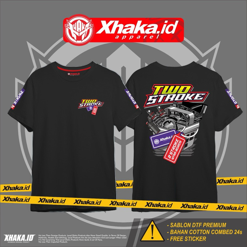 FestKaos T Shirt Kaos Racing Two Stroke RX King Wani Boros PremiumQuality By Xhaka.id Katun Combed 2