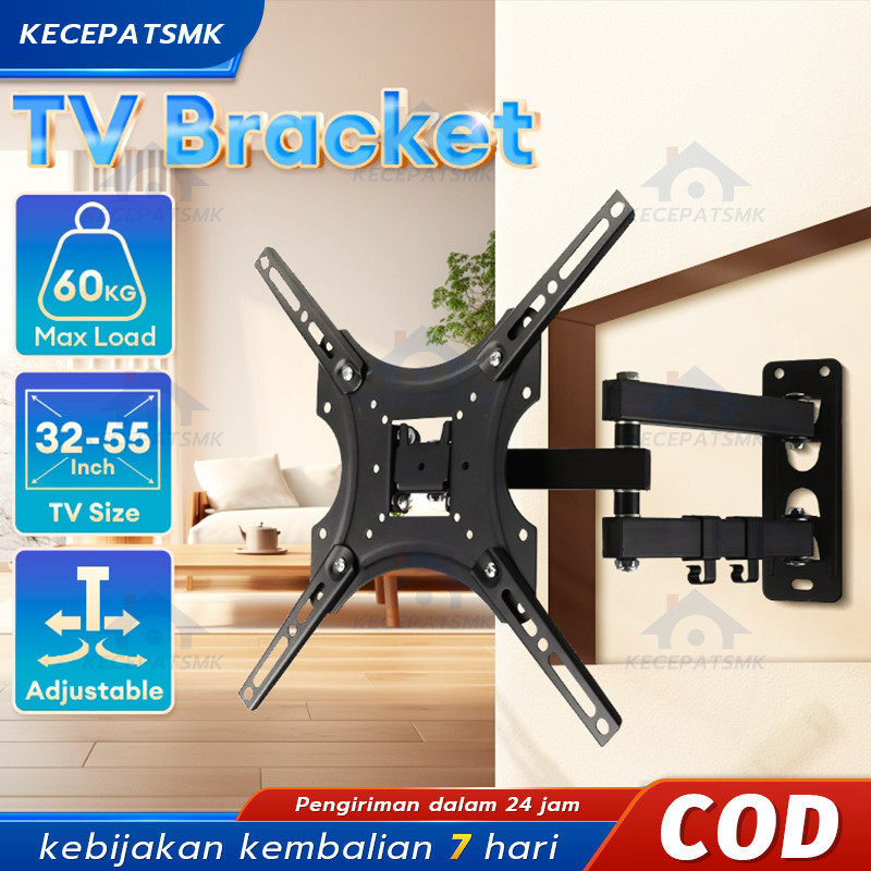 BRACKET SWIVEL TV LED 14 17 19 20 22 24 27 32 40 43 Inch Universal Smart TV Digital LCD Braket Putar