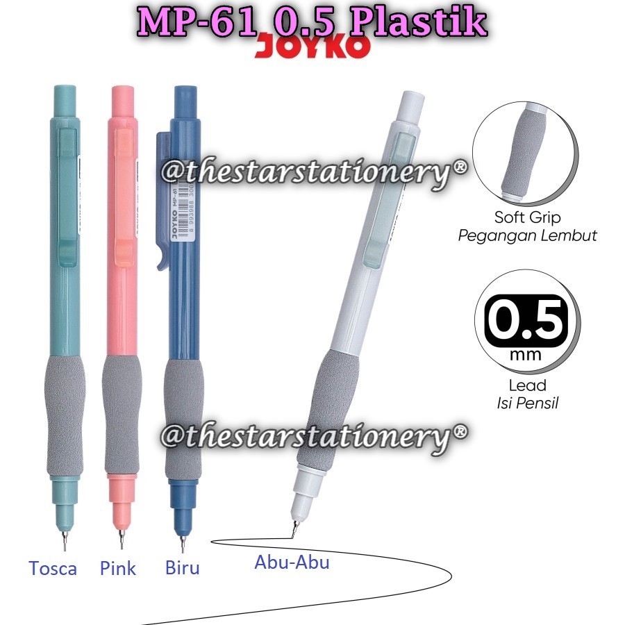 

(1 Biji) Pensil Mekanik Joyko MP-61 0.5 mm / Mechanical Pencil Joyko MP-61 (1 Biji)