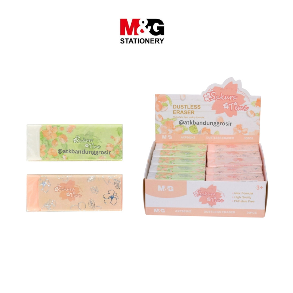 

Penghapus M&G SAKURA TIME Eraser Dust Free Ukuran Medium (54x20x11 mm) #AXP963HZ- SHAGB