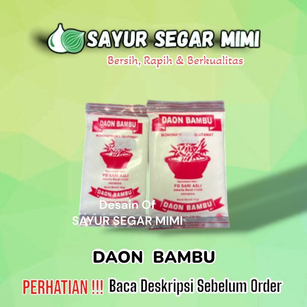 

Vetsin/Micin Bambu 35g&73g - Sayur Segar Mimi