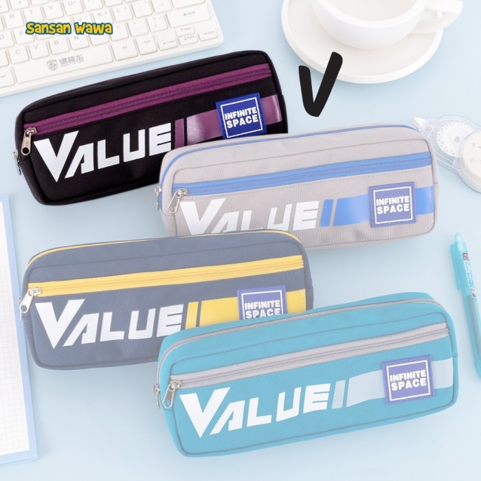 

Sansan Wawa Tempat Pensil Pencil Case Lucu muat banyak - PC051A-HITAM