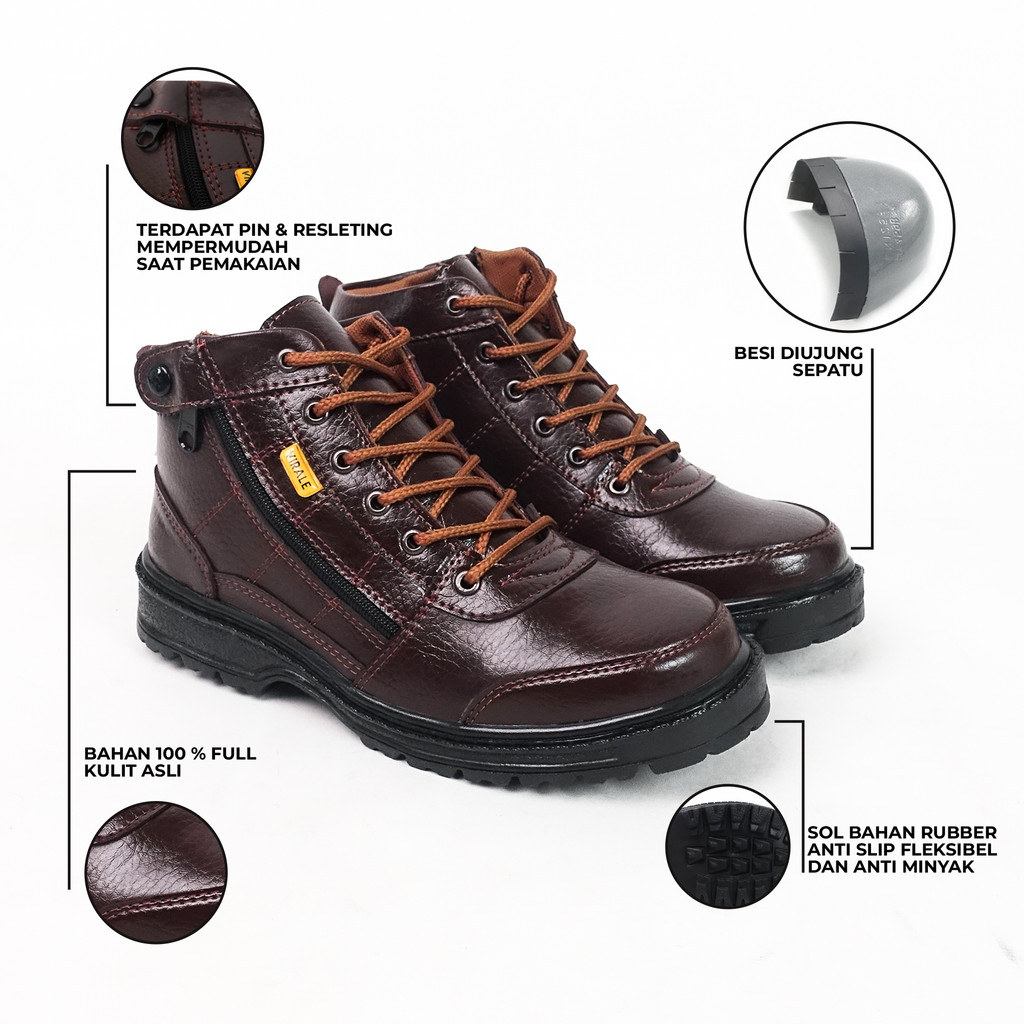 Sepatu Safety Boot Pria Ujung Besi Kerja Proyek BOOT RST