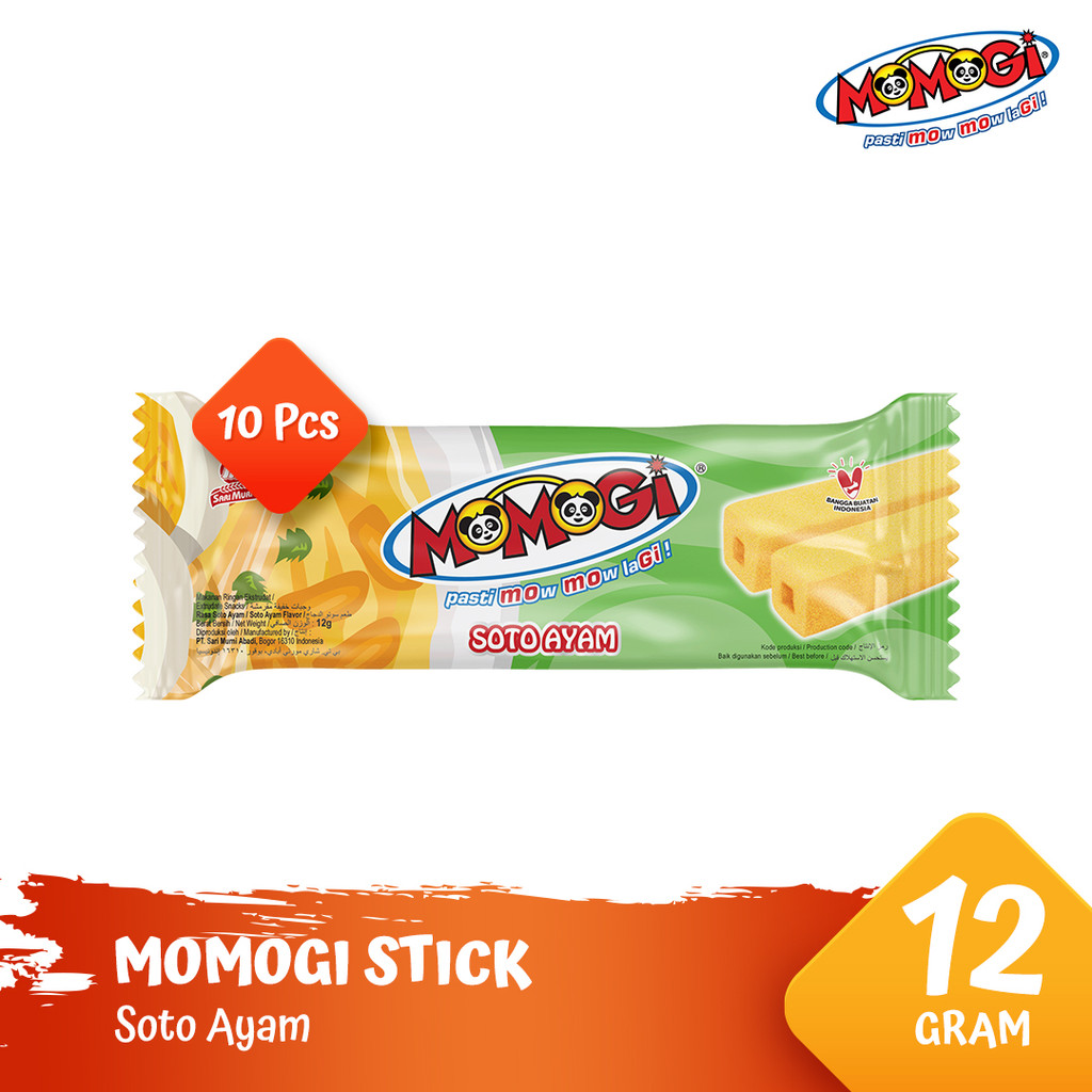 

Momogi Stick Snack Makanan Ringan 12gr - Soto Ayam [1 Box @ 10 Pcs]