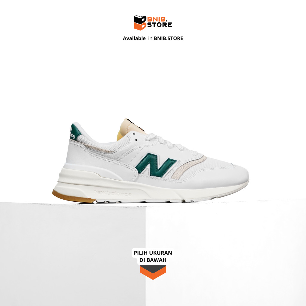 Sepatu Sneaker Pria NB 997R White Nightwatch Green Original