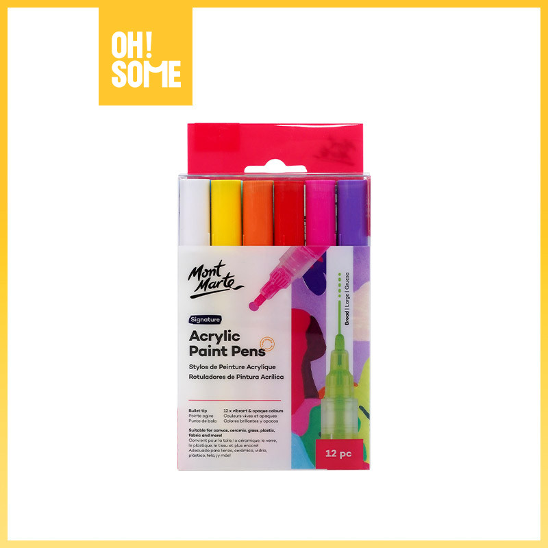 

OHSOME - Mont Marte MPN0130 Acrlic Paint Pen Spidol Akrilik 12 Set