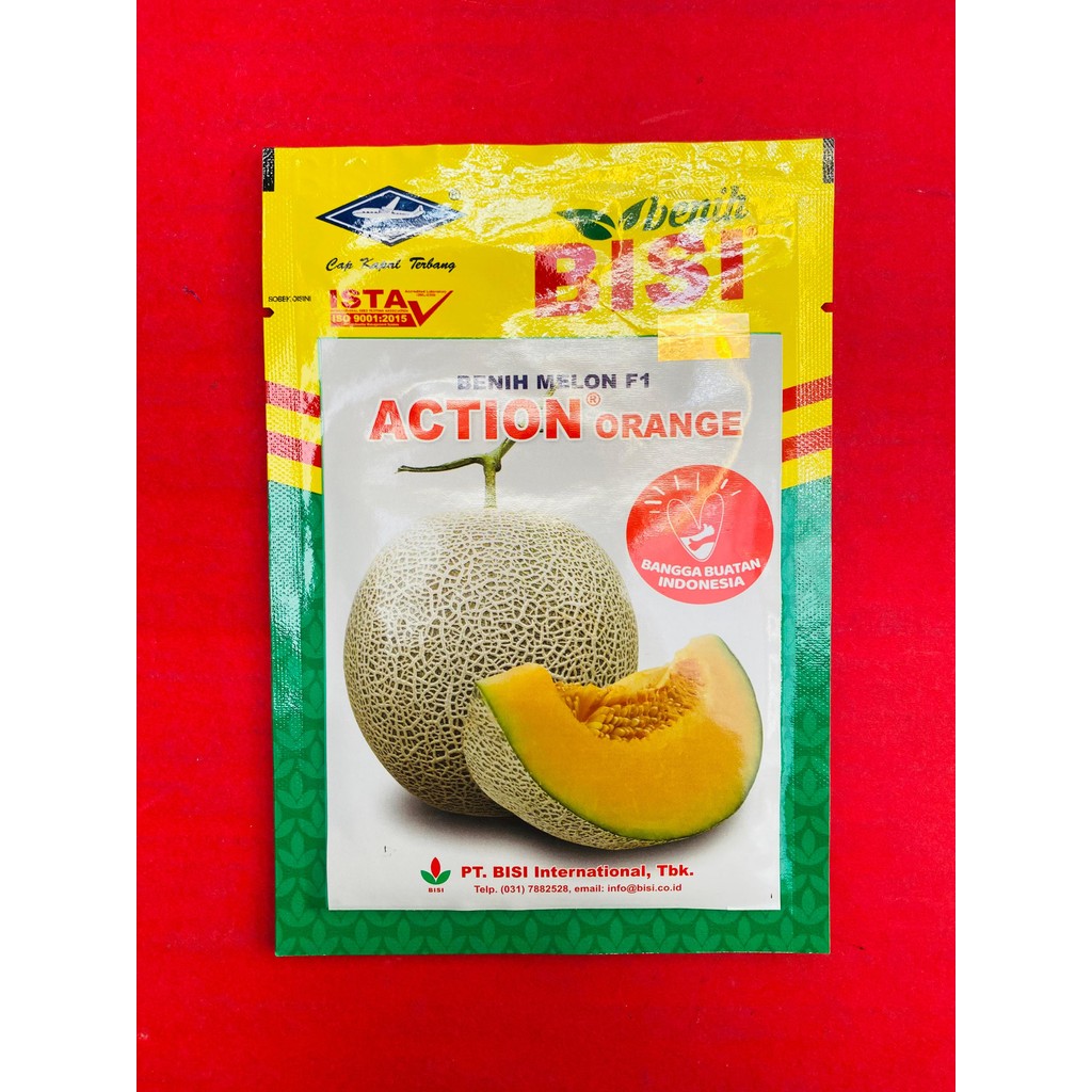 Benih Melon ACTION ORANGE Hibrida F1 kemasan  ±550 biji dari Bisi