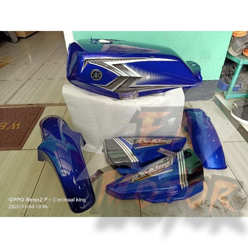 body bodi tengki tangki set rx king 2004 biru full emblem