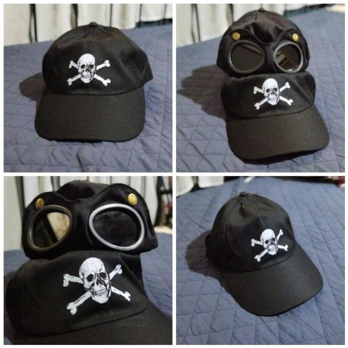 Topi Baseball google cap skull casual football - -, -