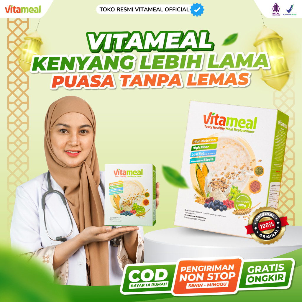 

VITAMEAL Sereal Diabetes Multigrain Alami | Turunkan Gula Darah | Cegah Kolesterol | BPOM Halal